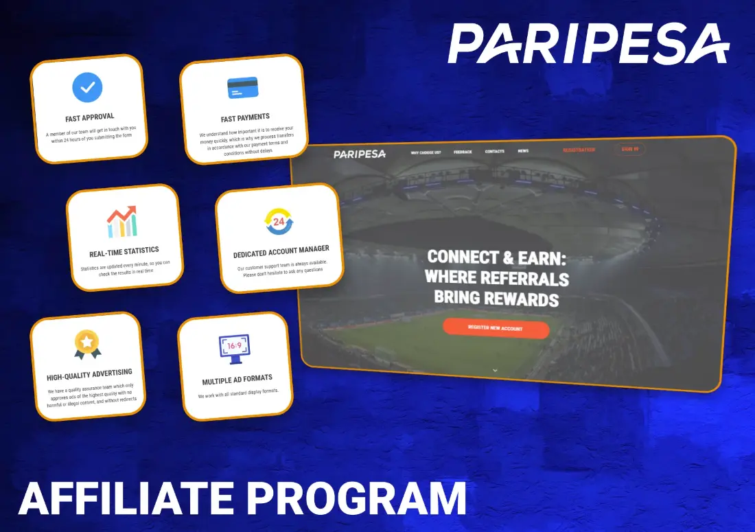 Paripesa affiliate program: key features for partners.